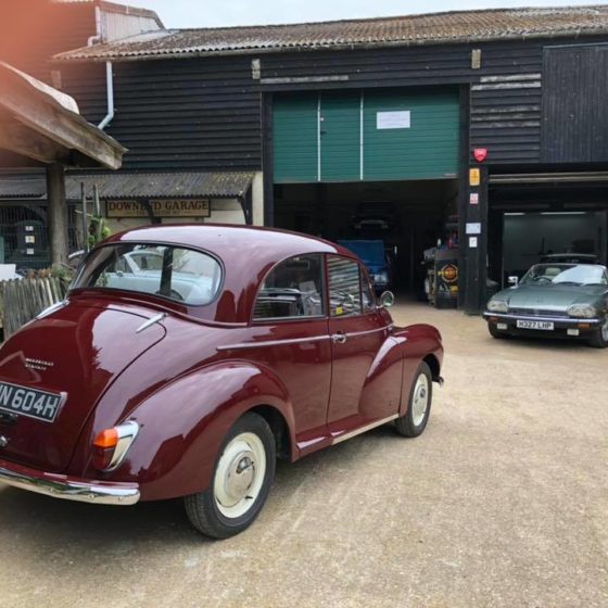 Morris Minor and Jaguar XJ/S at Wight Classics