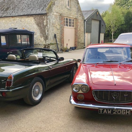 MG RV8 and lancia Flavia Wight Classiics